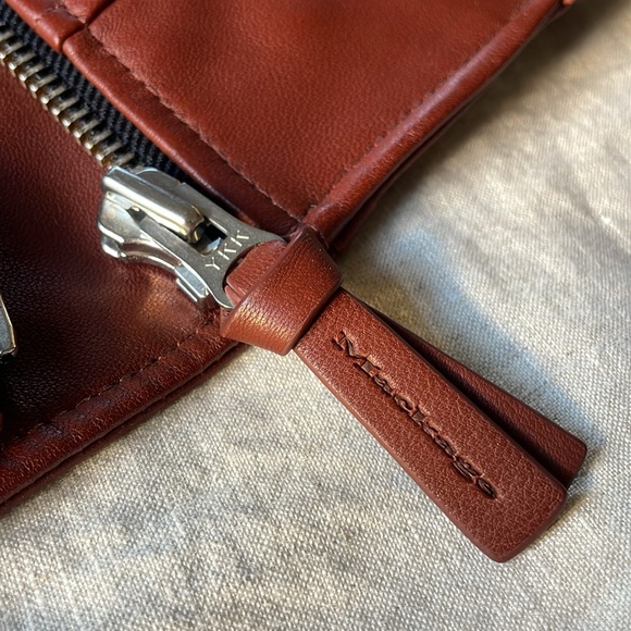 Mackage Baya Brown Leather Jacket Size S - Picture 9 of 9